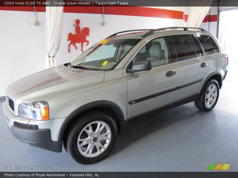 Crystal Green Metallic / Taupe/Light Taupe 2004 Volvo XC90 T6 AWD