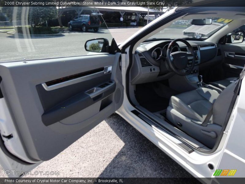 Stone White / Dark Slate Gray/Light Slate Gray 2008 Chrysler Sebring Limited Convertible