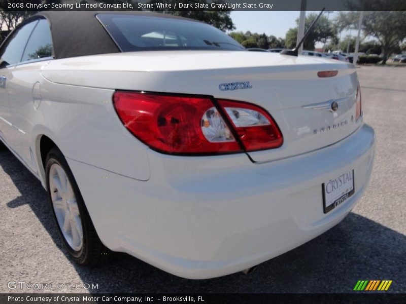 Stone White / Dark Slate Gray/Light Slate Gray 2008 Chrysler Sebring Limited Convertible