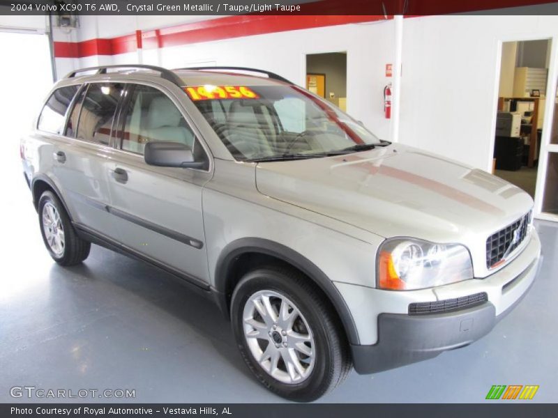 Crystal Green Metallic / Taupe/Light Taupe 2004 Volvo XC90 T6 AWD