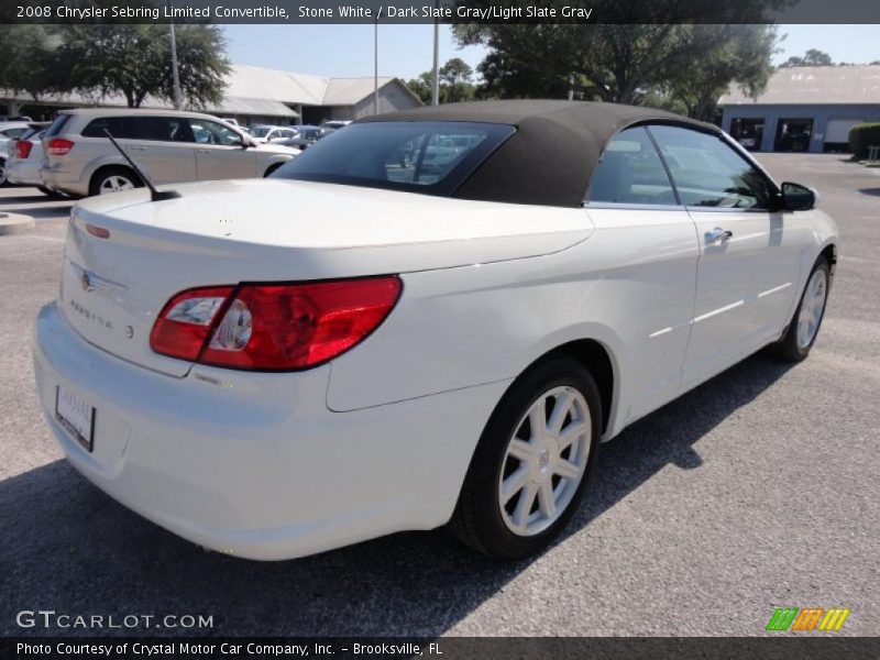 Stone White / Dark Slate Gray/Light Slate Gray 2008 Chrysler Sebring Limited Convertible