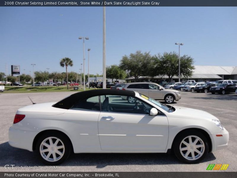 Stone White / Dark Slate Gray/Light Slate Gray 2008 Chrysler Sebring Limited Convertible