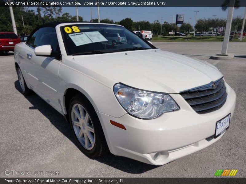 Stone White / Dark Slate Gray/Light Slate Gray 2008 Chrysler Sebring Limited Convertible