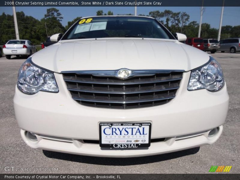 Stone White / Dark Slate Gray/Light Slate Gray 2008 Chrysler Sebring Limited Convertible