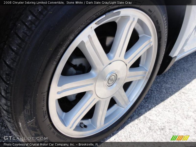 Stone White / Dark Slate Gray/Light Slate Gray 2008 Chrysler Sebring Limited Convertible