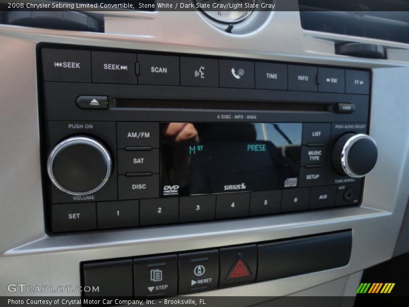 Stone White / Dark Slate Gray/Light Slate Gray 2008 Chrysler Sebring Limited Convertible