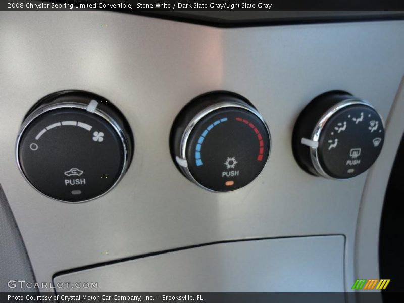 Stone White / Dark Slate Gray/Light Slate Gray 2008 Chrysler Sebring Limited Convertible