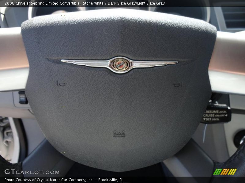 Stone White / Dark Slate Gray/Light Slate Gray 2008 Chrysler Sebring Limited Convertible