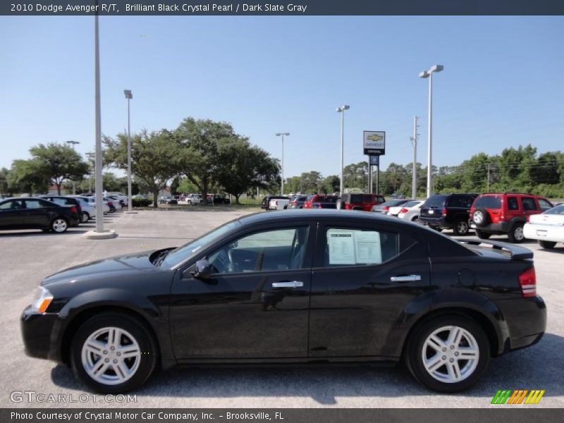 Brilliant Black Crystal Pearl / Dark Slate Gray 2010 Dodge Avenger R/T