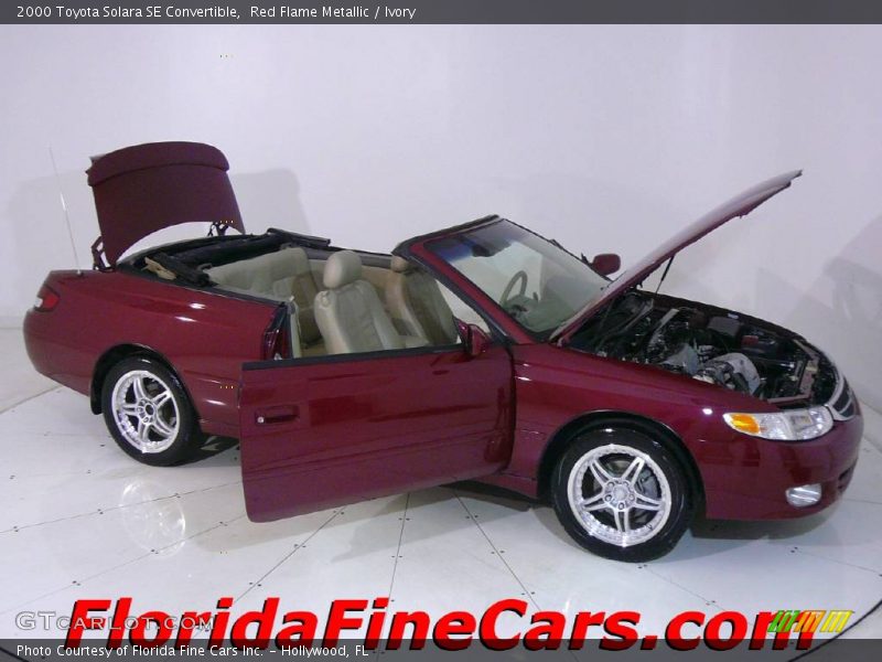 Red Flame Metallic / Ivory 2000 Toyota Solara SE Convertible