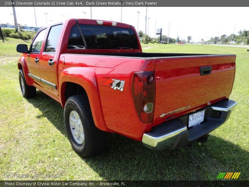 Dark Green Metallic / Very Dark Pewter 2004 Chevrolet Colorado LS Crew Cab 4x4