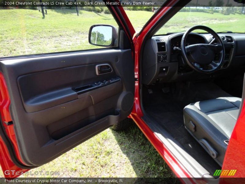 Dark Green Metallic / Very Dark Pewter 2004 Chevrolet Colorado LS Crew Cab 4x4