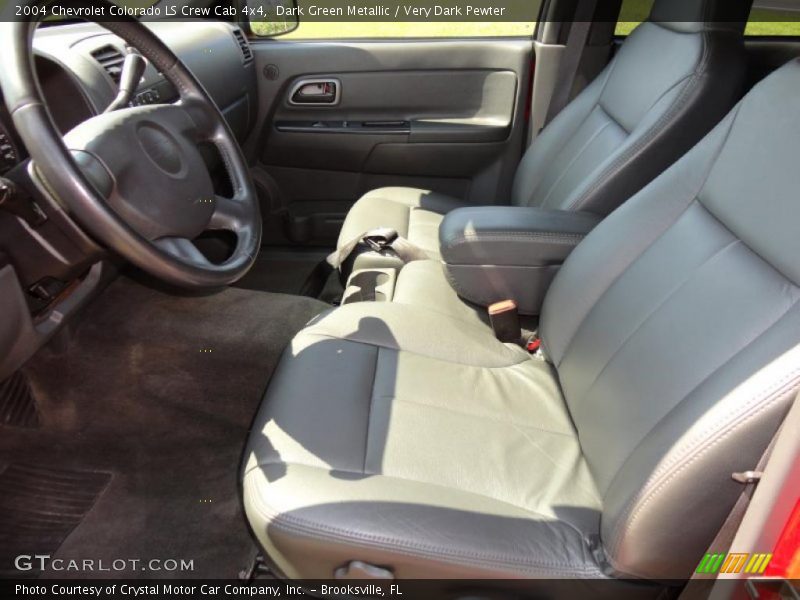Dark Green Metallic / Very Dark Pewter 2004 Chevrolet Colorado LS Crew Cab 4x4