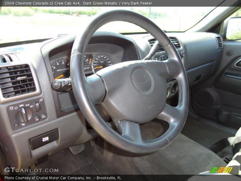 Dark Green Metallic / Very Dark Pewter 2004 Chevrolet Colorado LS Crew Cab 4x4
