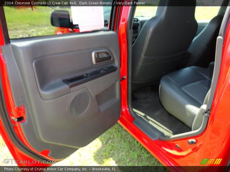 Dark Green Metallic / Very Dark Pewter 2004 Chevrolet Colorado LS Crew Cab 4x4