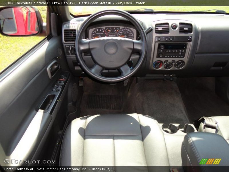 Dark Green Metallic / Very Dark Pewter 2004 Chevrolet Colorado LS Crew Cab 4x4