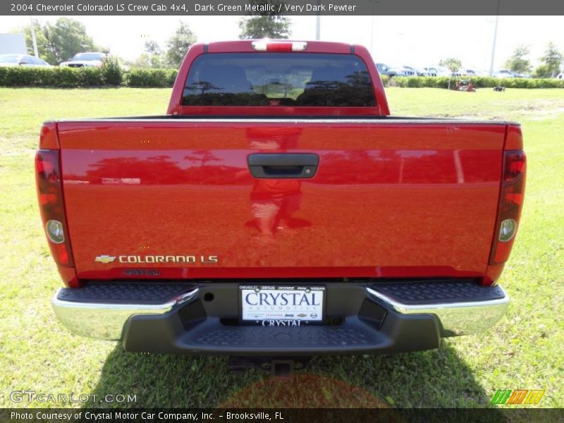Dark Green Metallic / Very Dark Pewter 2004 Chevrolet Colorado LS Crew Cab 4x4