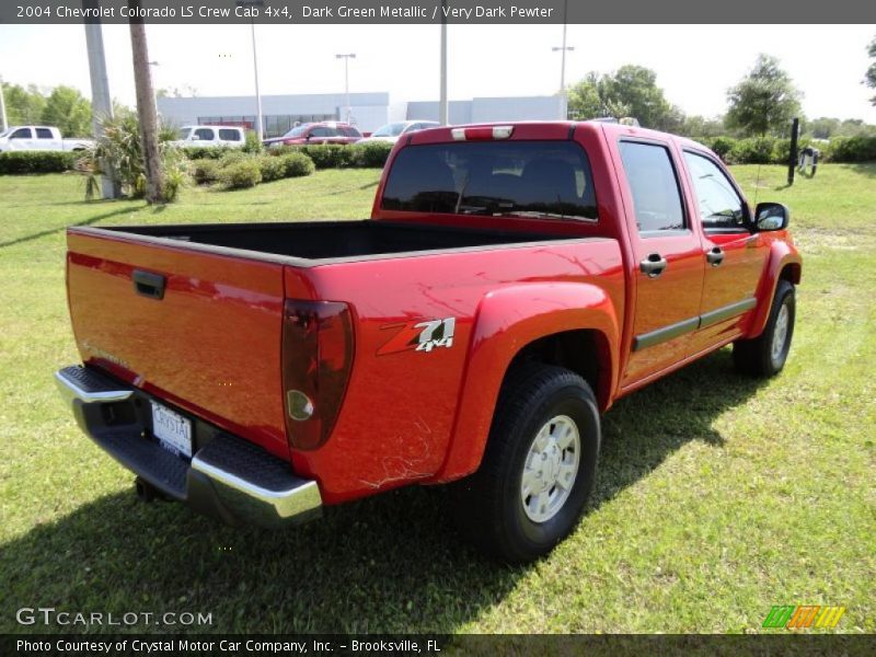 Dark Green Metallic / Very Dark Pewter 2004 Chevrolet Colorado LS Crew Cab 4x4