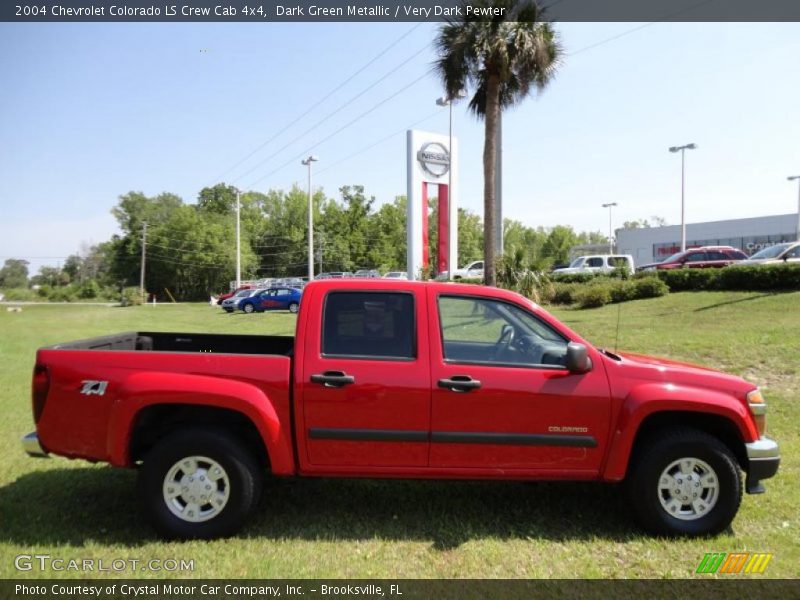 Dark Green Metallic / Very Dark Pewter 2004 Chevrolet Colorado LS Crew Cab 4x4