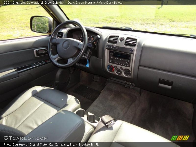 Dark Green Metallic / Very Dark Pewter 2004 Chevrolet Colorado LS Crew Cab 4x4