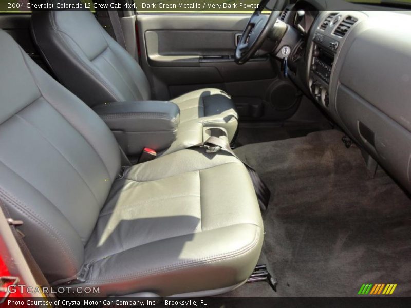 Dark Green Metallic / Very Dark Pewter 2004 Chevrolet Colorado LS Crew Cab 4x4
