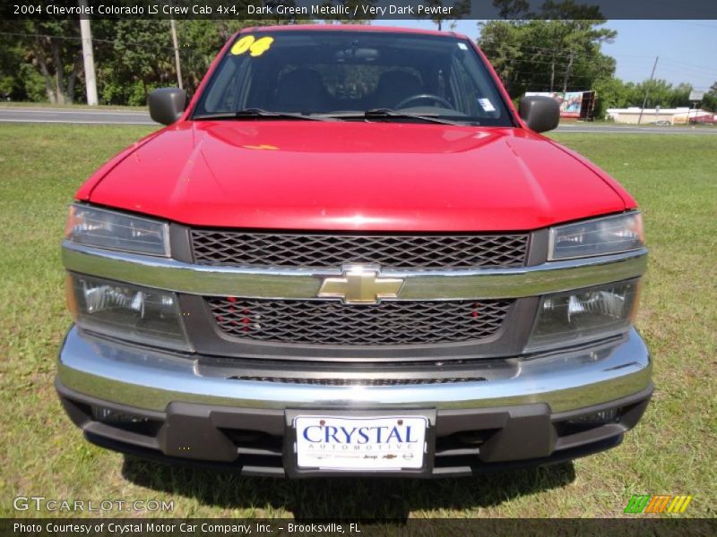 Dark Green Metallic / Very Dark Pewter 2004 Chevrolet Colorado LS Crew Cab 4x4