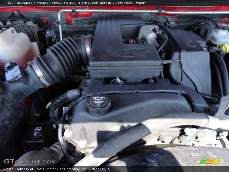 Dark Green Metallic / Very Dark Pewter 2004 Chevrolet Colorado LS Crew Cab 4x4