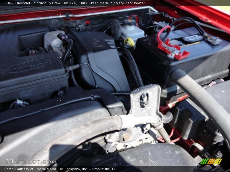 Dark Green Metallic / Very Dark Pewter 2004 Chevrolet Colorado LS Crew Cab 4x4