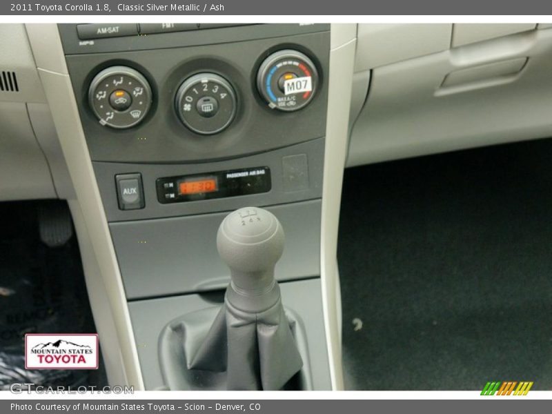 Classic Silver Metallic / Ash 2011 Toyota Corolla 1.8