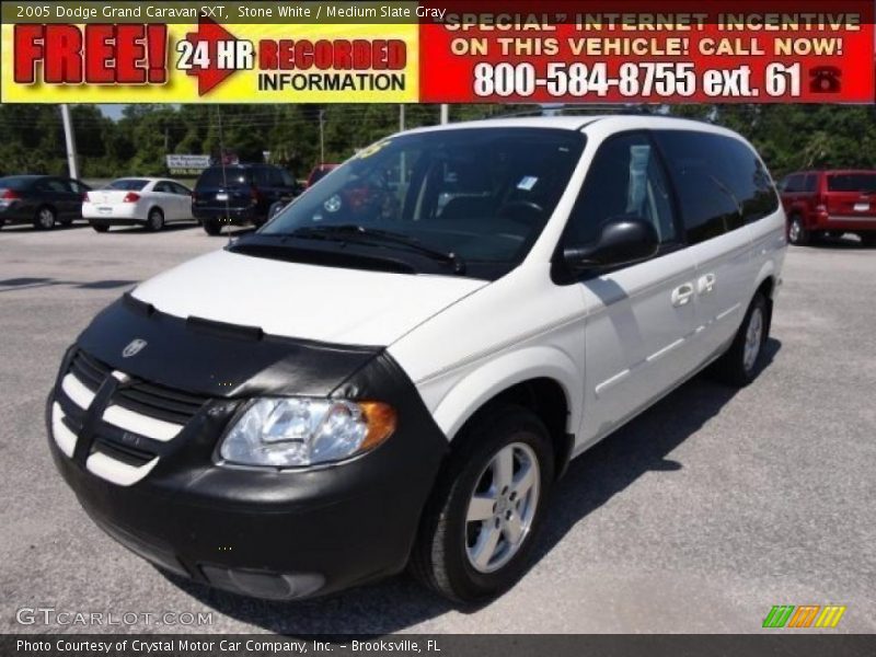 Stone White / Medium Slate Gray 2005 Dodge Grand Caravan SXT