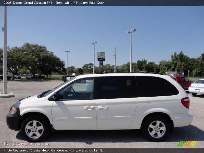 Stone White / Medium Slate Gray 2005 Dodge Grand Caravan SXT