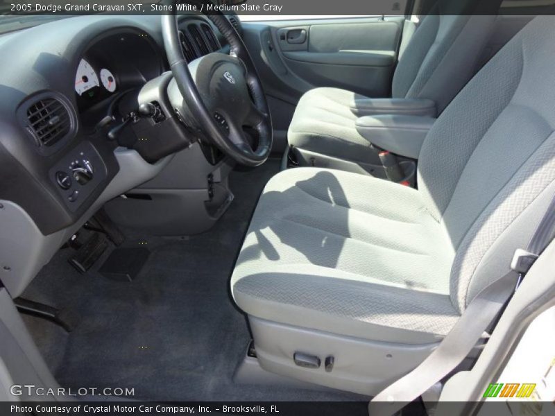 Stone White / Medium Slate Gray 2005 Dodge Grand Caravan SXT