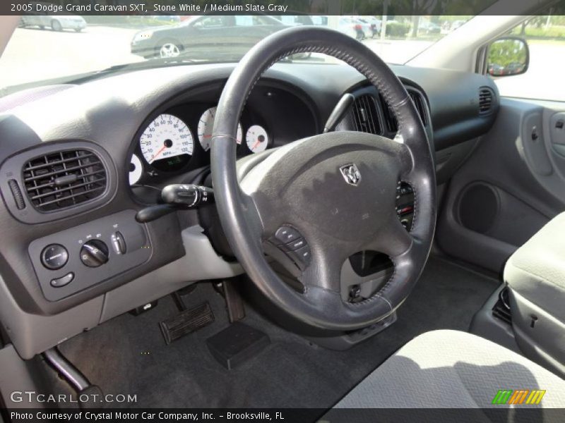 Stone White / Medium Slate Gray 2005 Dodge Grand Caravan SXT