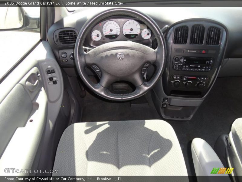 Stone White / Medium Slate Gray 2005 Dodge Grand Caravan SXT