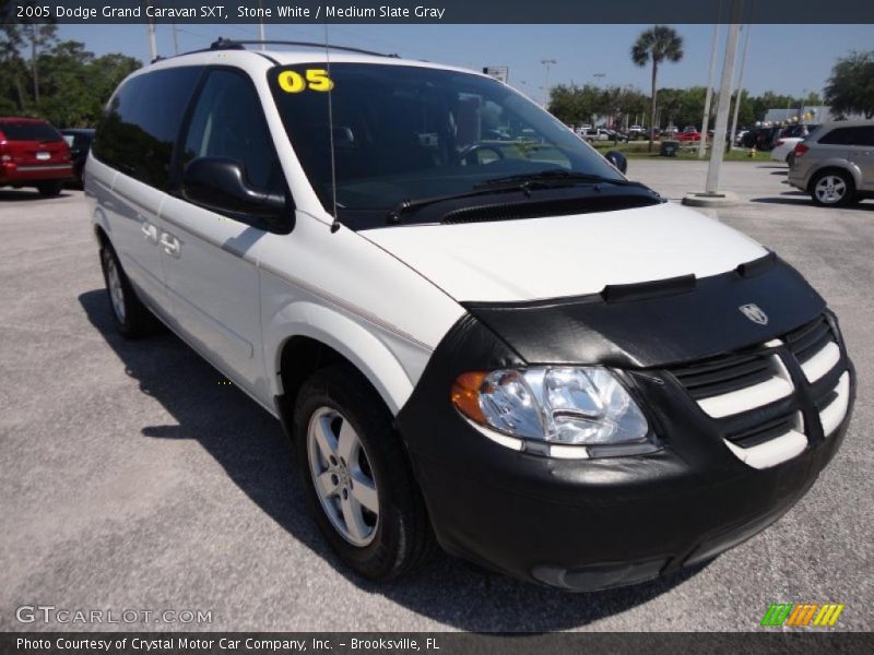 Stone White / Medium Slate Gray 2005 Dodge Grand Caravan SXT