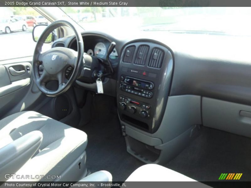 Stone White / Medium Slate Gray 2005 Dodge Grand Caravan SXT