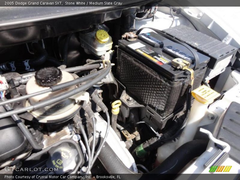 Stone White / Medium Slate Gray 2005 Dodge Grand Caravan SXT