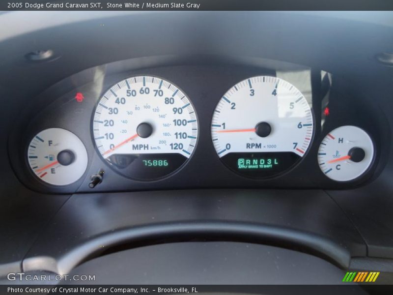 Stone White / Medium Slate Gray 2005 Dodge Grand Caravan SXT