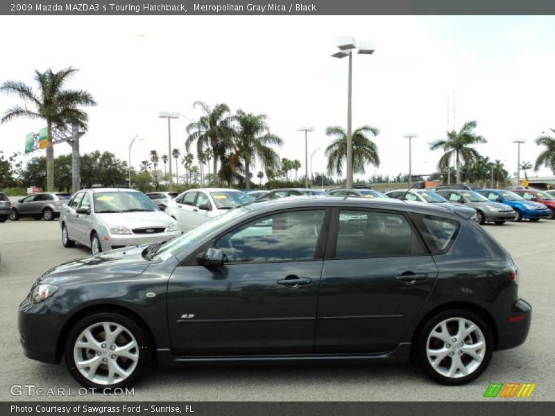 Metropolitan Gray Mica / Black 2009 Mazda MAZDA3 s Touring Hatchback