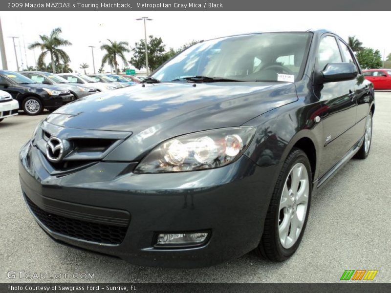 Metropolitan Gray Mica / Black 2009 Mazda MAZDA3 s Touring Hatchback