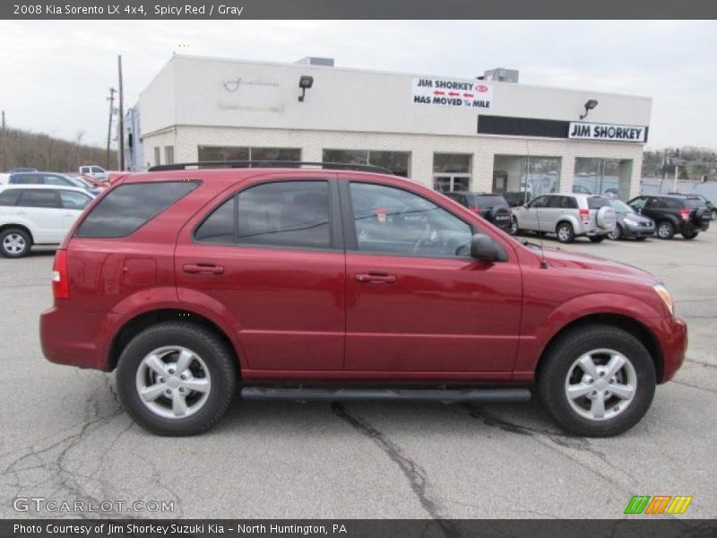 Spicy Red / Gray 2008 Kia Sorento LX 4x4