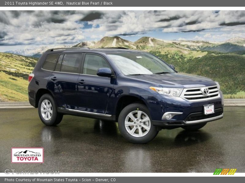 Nautical Blue Pearl / Black 2011 Toyota Highlander SE 4WD
