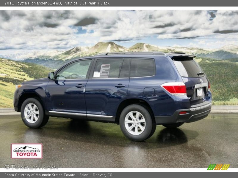 Nautical Blue Pearl / Black 2011 Toyota Highlander SE 4WD