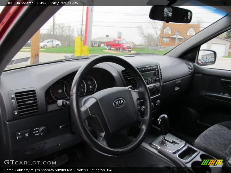 Spicy Red / Gray 2008 Kia Sorento LX 4x4