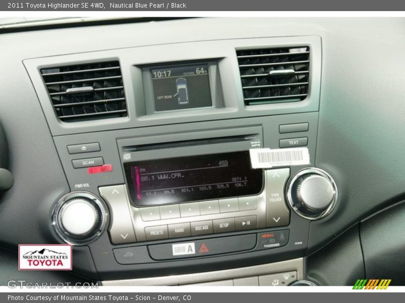 Nautical Blue Pearl / Black 2011 Toyota Highlander SE 4WD