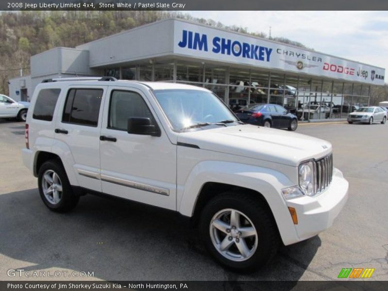 Stone White / Pastel Slate Gray 2008 Jeep Liberty Limited 4x4
