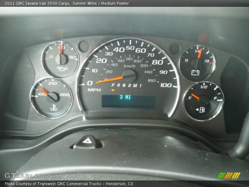 Summit White / Medium Pewter 2011 GMC Savana Van 3500 Cargo