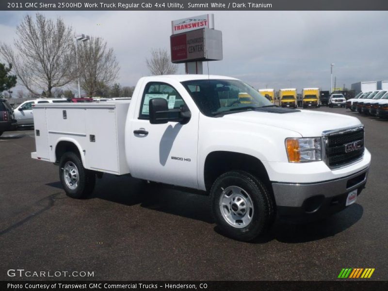 Summit White / Dark Titanium 2011 GMC Sierra 2500HD Work Truck Regular Cab 4x4 Utility