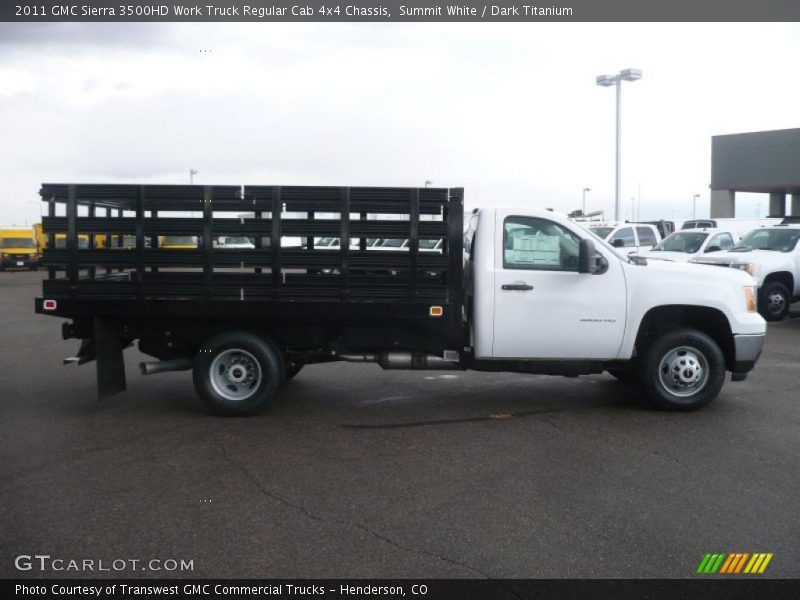 Summit White / Dark Titanium 2011 GMC Sierra 3500HD Work Truck Regular Cab 4x4 Chassis