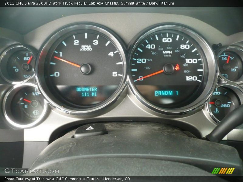 Summit White / Dark Titanium 2011 GMC Sierra 3500HD Work Truck Regular Cab 4x4 Chassis